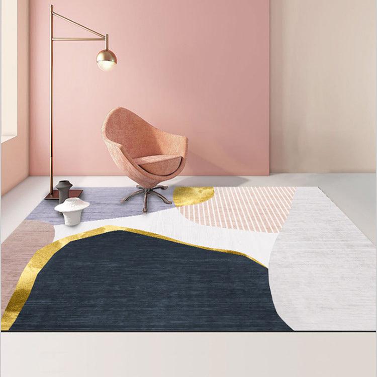 Cozy Geometric Polyester Carpet for Modern Home Décor